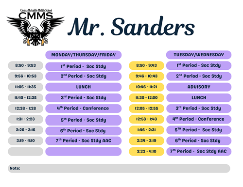 Schedule